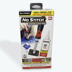 Bell Howell No Stitch Handheld Heat Iron Hem Mend Fix Fabric Repair Kit New NIB