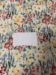 Vtg Floral Fabric By Fashion Ave For Fabri-Quilt Maroon Yellow Green Cream BTHY