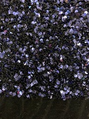 Stephanie NAVY BLUE Overlap Sequins on NAVY Stretch Velvet Fabric by the Yard f