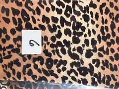 Leopard Animal Print Knit Fabric Stretch Black Tan & Brown Shades 2 Yards