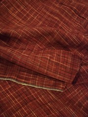 Thick plaid red flannel material Dark Red 42 X 53 Camping And Other Outside Gear