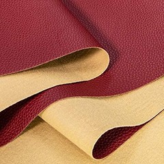 TORRAMI Soft Synthetic PU Fabric Material Faux 54 inch x 23 inch, Burgundy