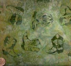 Fandango blue green purple western cowboy boots batik Avlyn fabric