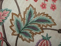 Curtain Upholstery Fabric Chanterelle Wineberry Ornate Bird Floral Cushion Blind