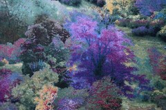 1/4 yard cotton fabric David Textiles Thomas Kinkaid Seasons Spring Landscape