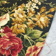 Richloom Vintage Floral HUNTER GREEN Cotton Drapery Curtain Pillow Sewing Fabric