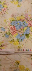 2 Yards 31″ Country Floral Blue/Yellow 100% Cotton Quilting Fabric Single Piece