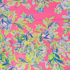Lilly Pulitzer Polyester Fabric Multi Squeeze The Day 36″ x 57″