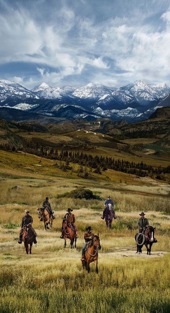 24″ X 44″ Panel Western Scenic Panel Rustic Horses West Cotton Fabric D470.70