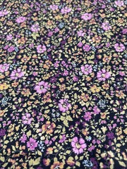 Sevenberry Made By Japan Black With Floral 2yds 42”wide