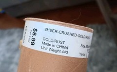 Sheer Crushed Gold Rust Polyester Sewing Fabric 15 Yards 56.5″ Wide