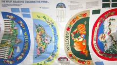 Vtg Fabric Traditions Four Seasons Cut & Sew Fabric Panel Circa 1998 Colorful!!