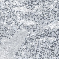 Vonty Sequin Fabric by The Yard – 1 Yard Silver Sequin Fabric, Glitter Fabric Sp