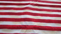 Daisy Kingdom Raggedy Ann &Andy WIDE Leg Red & White Stripe Fabric By the 1/2 Yd