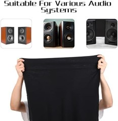 Black Speaker Cloth Stereo Grill Mesh Fabric 67″X20″ Cabinets Speaker Cloth Fabr
