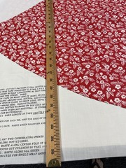 Vintage Red Calico “One Size Fits All Quick Make Wrap Skirt” Cotton Fabric Panel