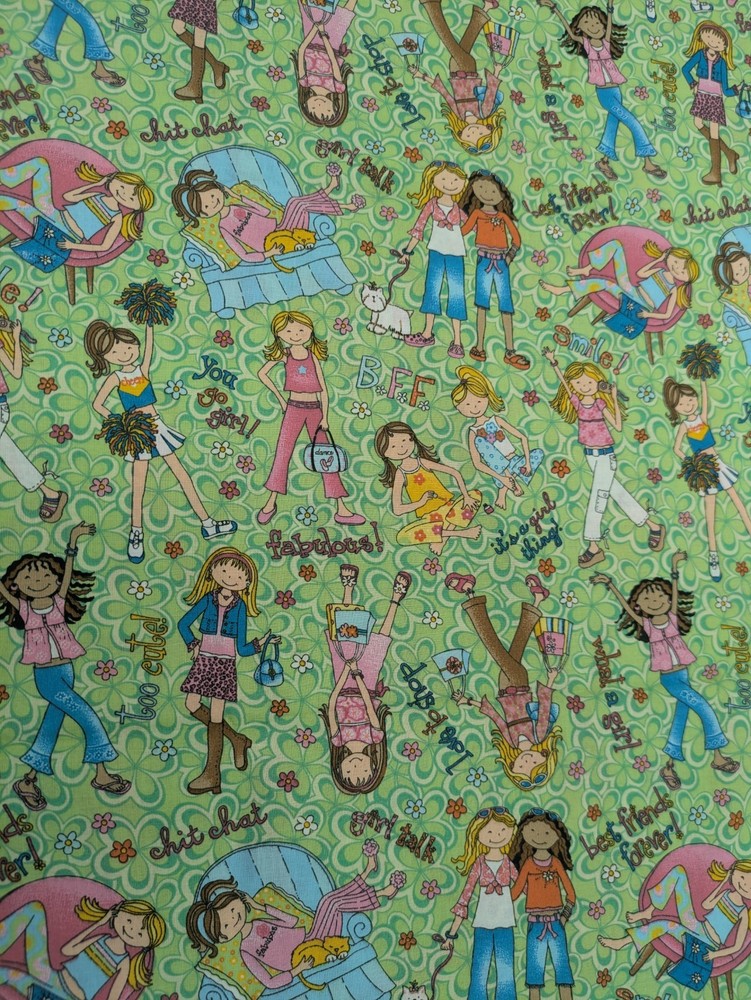 Best Friends Forever By Tammy DeYoung Fabric Vintage 2 Yards