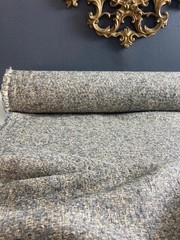 LUXE Smoke Gray Wool Bouclé with Metallic Gold Lurex — 61″ Wide Midweight—ITALY