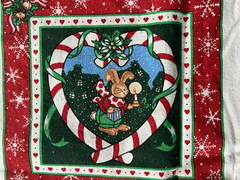 4 yds Wamsutta Hallmark CHRISTMAS Animals Snowflake Cheater Quilt Fabric