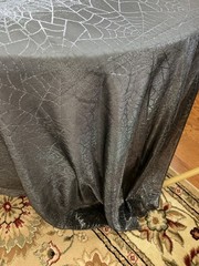 Spiderweb Fabric 3 Yards Black & Silver Metallic Knit Halloween Costume Cape
