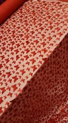 Red Embroidered Lace 3d Satin Butterflies Fabric By The Yard Gown Quinceañera
