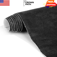 Suede Wrap Self-Adhesive Black Suede Car Interior Wrap 17in x 70in Microfiber…