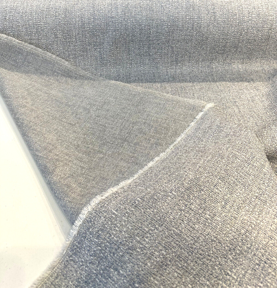 Viscaya Mist Blue Chenille Upholstery Italian Fabric By The Yard