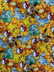 100% cotton Pokemon, Pikachu Fabric 1yard 36″ x 54″,for Embroidery ,quilt..