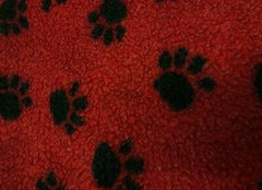 Faux Lambswool SHERPA FLEECE Sheepskin Fabric Material – LG RED PAWS