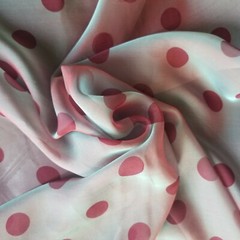 Polka Dots on Iridescent Silk Chiffon – TWO COLORWAYS! Bronze/Navy, Teal/Wine