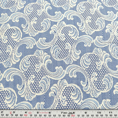 Quest For A Cure Fine China Blue for Northcott Cotton Fabric Remnant 12″ x 43″