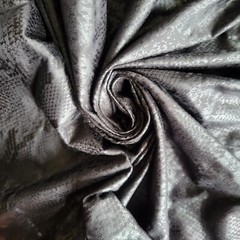 Sueded Black on Black Snakeskin Reptile Print Brushed Knit – Designer Overstock!