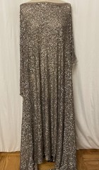 Stretchable Densely Sequin Silvery Gray Variable Type Sequin Fabric 1 Yard 48″ W