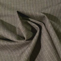 Gray Wool Suiting with White & Tan Pinstripes – Classic Favorite!
