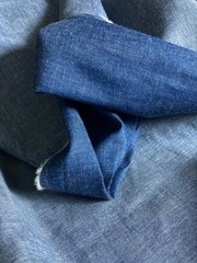 9oz Medium Wash Indigo Cotton Chambray Denim Midweight 63.5″ Wide 4 Yards Fabric