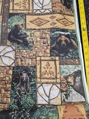 Lot of 4.5 Yards Black Bear Mountain Cotton Fabric