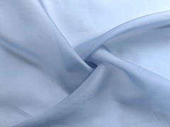 55” Wide 12 Momme Stiff Shaped Pure Natural Silk Organza Fabric Dusty Blue