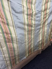 Striped TAFFETA Silk . 100% silk. Sold By the yard.