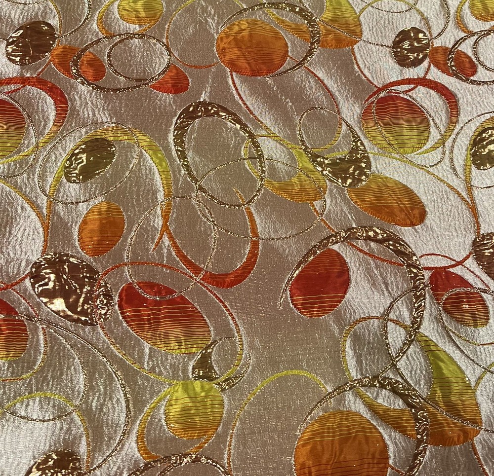 Multicolor Metallic Brocade Fabric 58” Width Sold By Yard