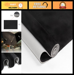 Black Suede Headliner Fabric with Foam Backing – 96″x60″ Car, Truck, SUV, RV, DI