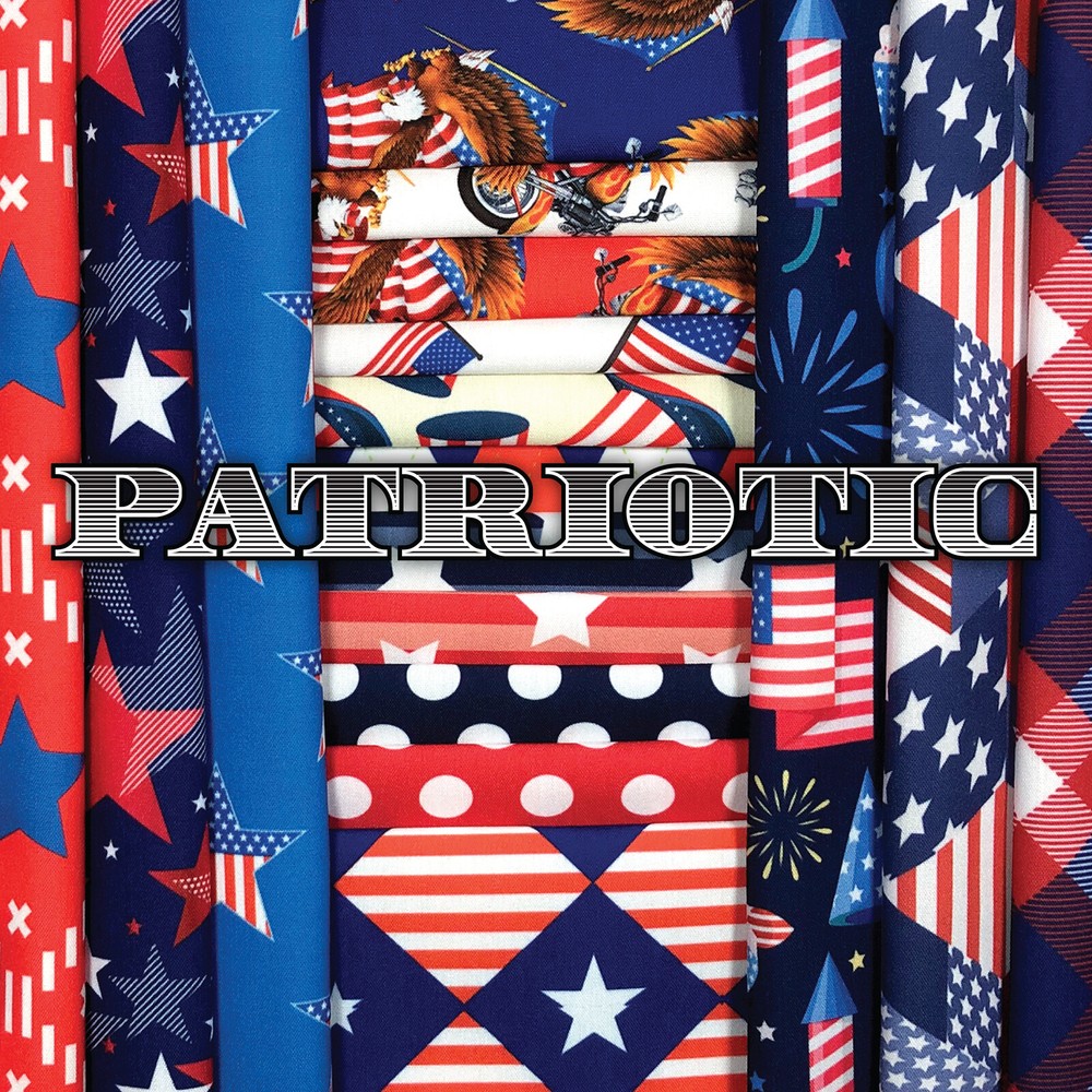 Patriotic Designs! Home Decor Fabric Polyester 62″ W Sold by the Yard
