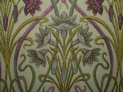 Art Nouveau Jacquard Fabric 1.9 Metres Tiffany Mulberry Curtain Upholstery
