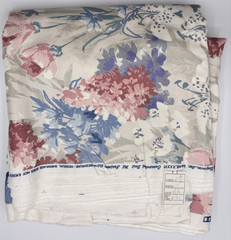 Vtg 1987 House ‘N Home Pink Purple Teal Floral Drapery Fabric 54″ 6.5 Yards