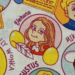 Willy Wonka & The Chocolate Factory Packed Winners Camelot 100% Cotton Fabric