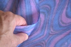 By 1/2 Yd, 45″ Wide, Lavender & Blue Print Cotton-Blend, B1148