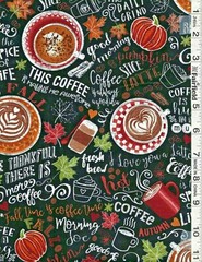 Black Pumpkin Spice Latte by Timeless Treasures bty