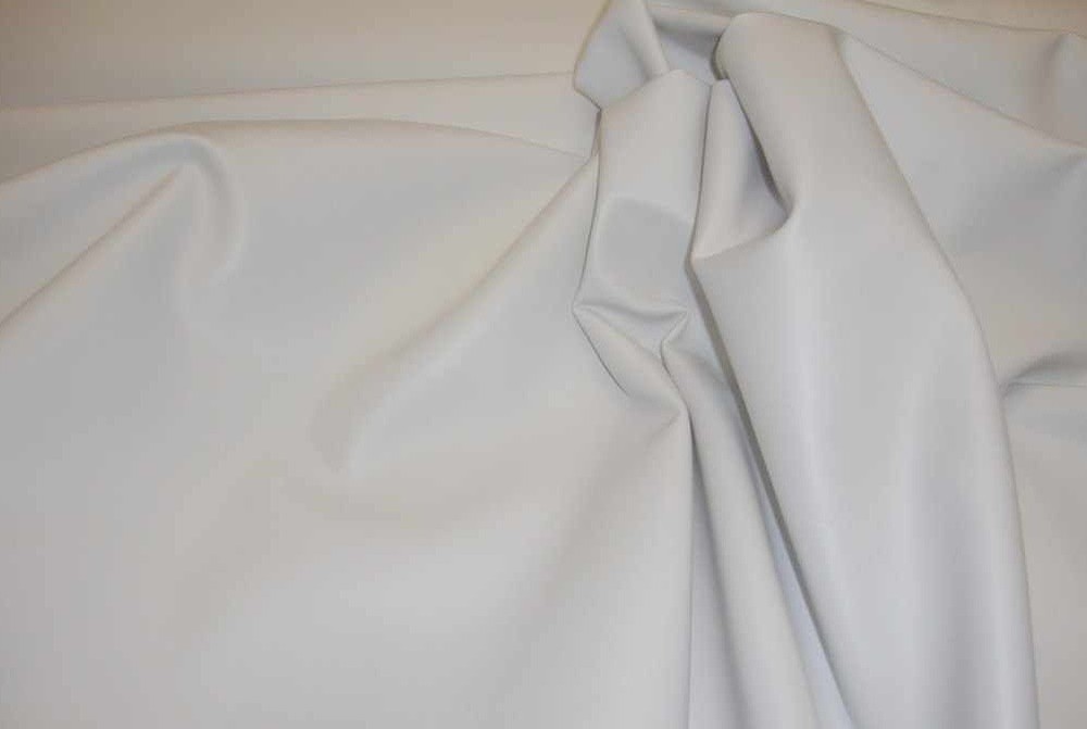 Softy vinyl upholstery Leather White Solid Soft fabric 55″ per yard