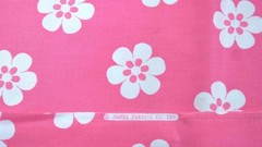 Vintage Manes Texture Pink Floral Daisy Quilt Sewing Doll Craft Fabric 2 Yards