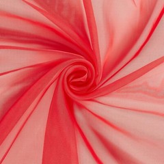 Sheer Cherry Red Voile Sewing Fabric 4 yds 60″ SECONDS