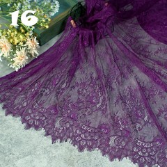 42 Colors Available Subtle Thin Quality Eyelash Chantilly Lace Fabric for Skirt